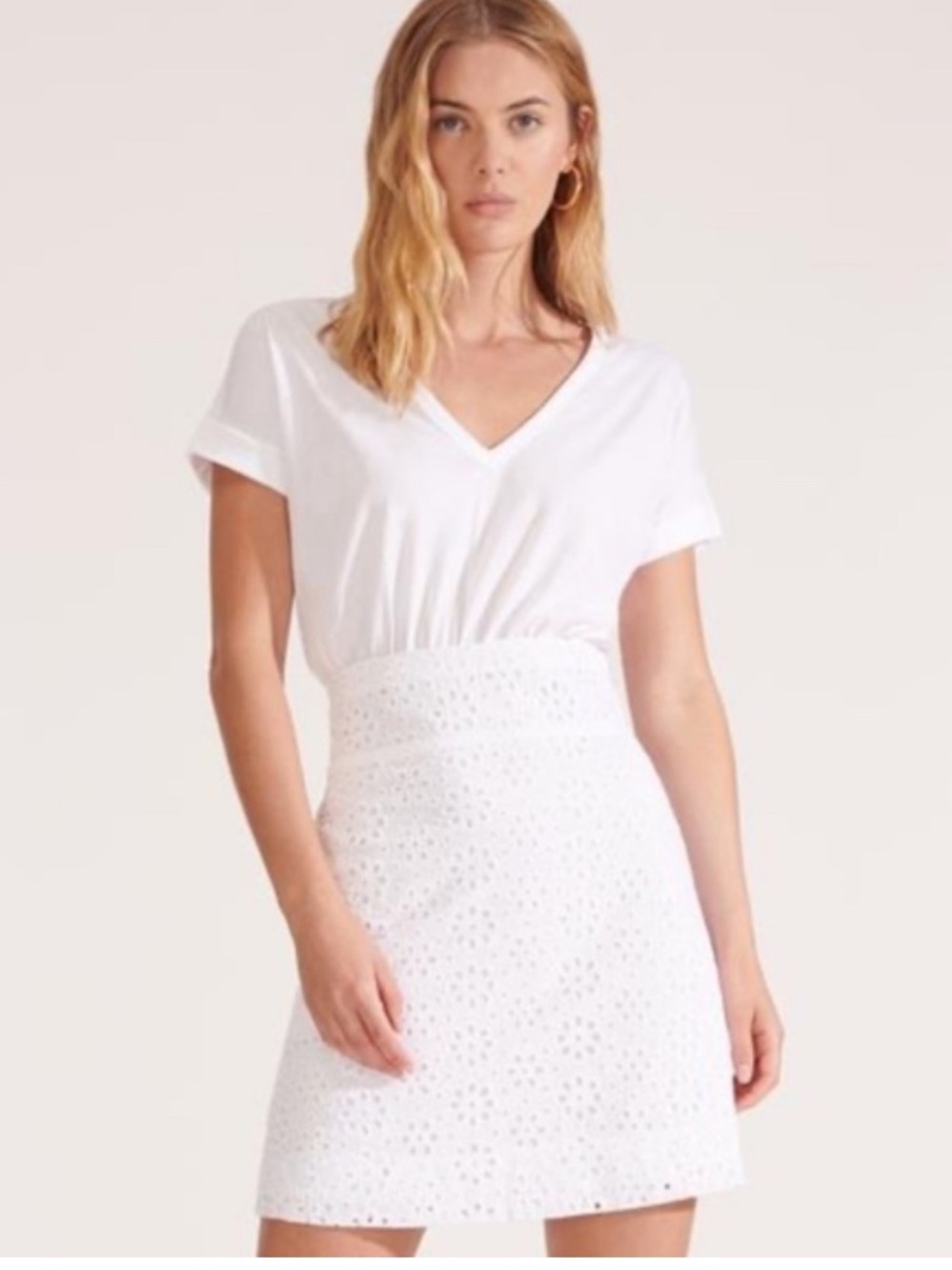 NWOT Veronica Beard Jiya Eyelet Trim Cotton Minidress
